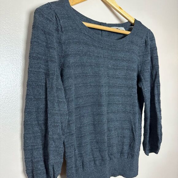 CLEARANCE! Charcoal LOFT Crewneck Sweater Size S EUC - Picture 3 of 5